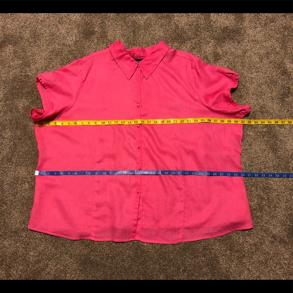 Avenue 30/32  Button Up Shirt Top🌷100%  Linen Summer Classic - Picture 8 of 9